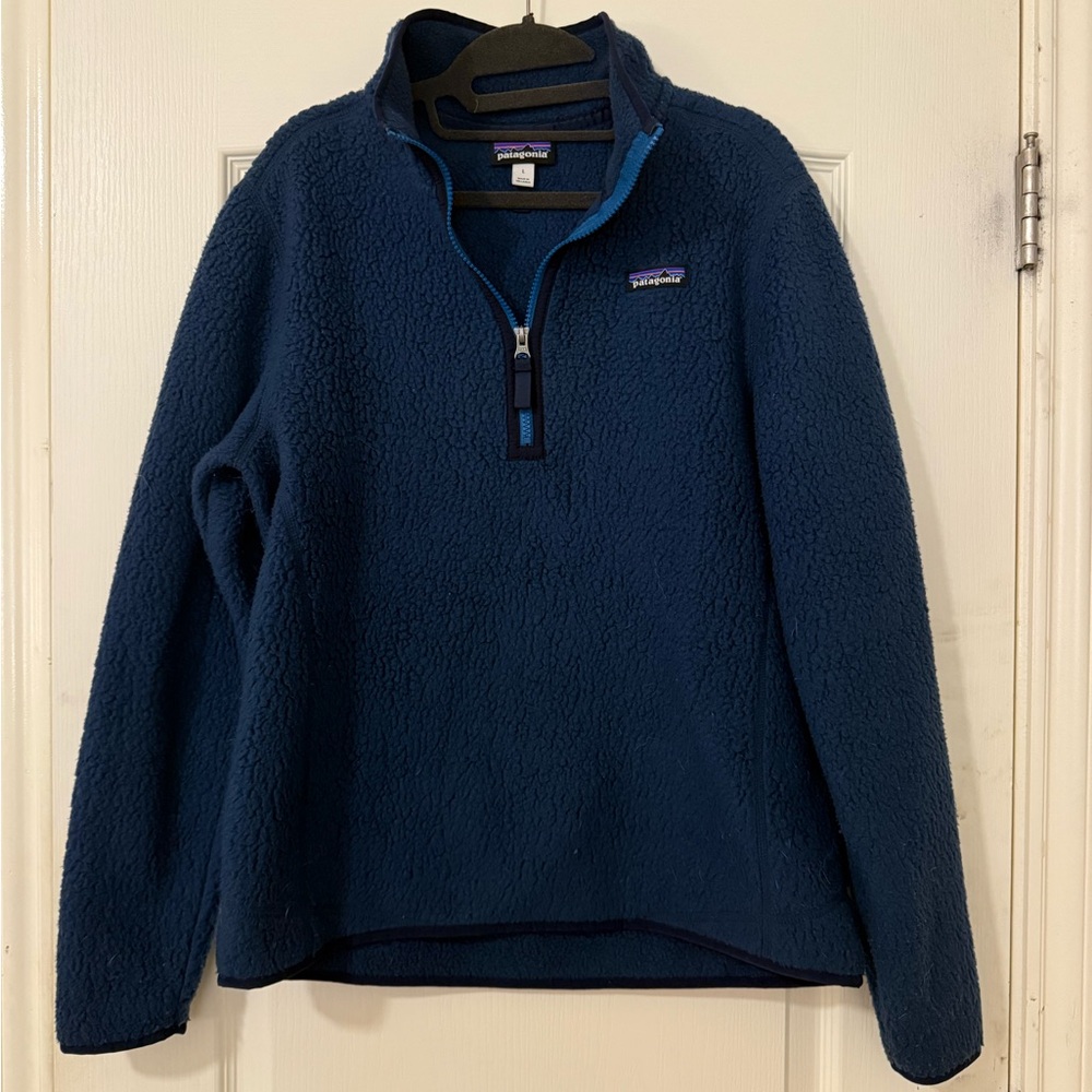 Patagonia Women’s Retro Pile Blue Jacket Large